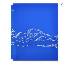 3 Pack Pen + Gear Pocket Poly Folders 9.4" x 11.4", Blue Mountains